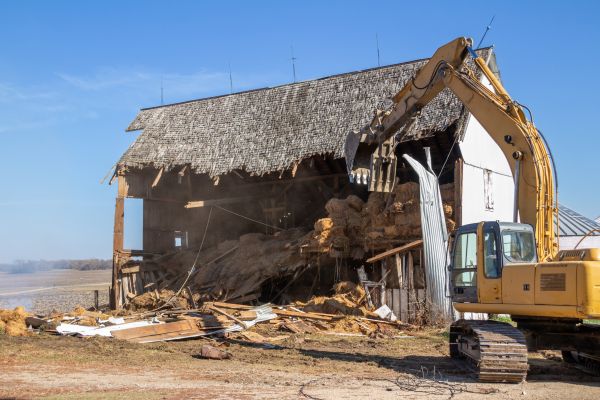 Barn Demolition in Sherman
