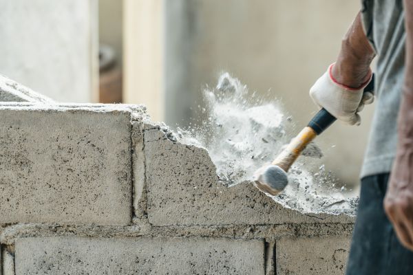 Block Wall Demolition in Sherman